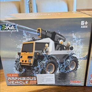 Amphibious Vehicle Toy - Black and Orange